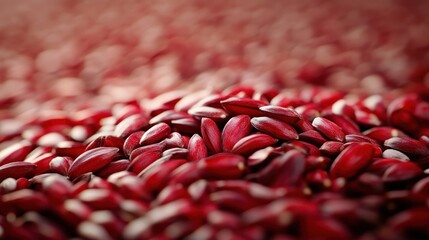 Vibrant red kidney beans in macro close up photography  Nutritious legume food ingredient for healthy plant based cooking and recipes  Organic high protein fiber rich vegetable with rich earthy tones