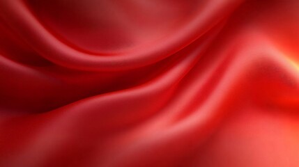 Obraz premium Elegant close-up of flowing red fabric, ideal for luxury branding, Christmas, Valentine's Day ads, and wedding invitations with ample space for text.