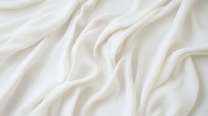 Obraz premium Elegant Draped Fabric, Soft White Texture