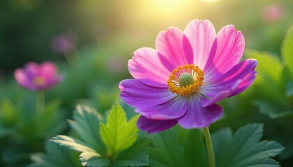 Obraz premium Beauty anemon Flower on Beautiful Blurred Background