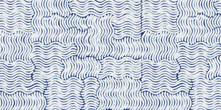 Crafted hand drawn brush line abstract noodle and wave pattern, Japanese inspired wood carving, engraving, sculpting texture background, minimal doodle graphic for textile, carpet, backdrop