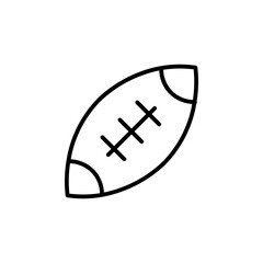 rugby ball line icon
