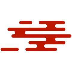 Traditional asian cloud set. Vector decorative set chinese and japanese style. Minimal design