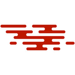 Traditional asian cloud set. Vector decorative set chinese and japanese style. Minimal design