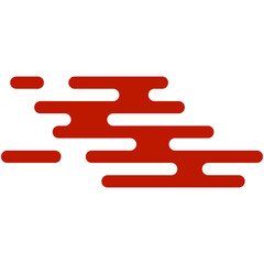 Traditional asian cloud set. Vector decorative set chinese and japanese style. Minimal design