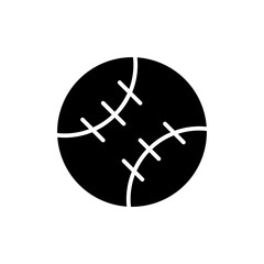 baseball ball glyph icon