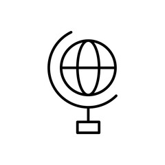 Obraz premium globe grid line icon