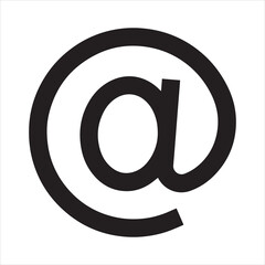  Email address sign icon vector art illustration.