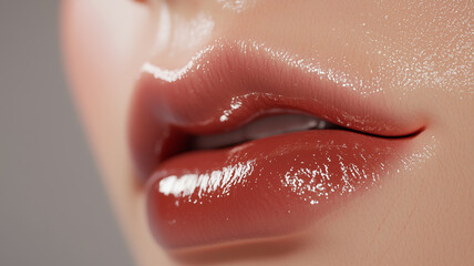 image of beautiful and attractive lip closeup and lip model