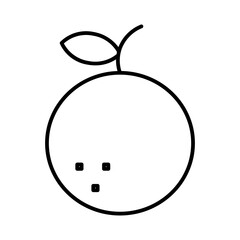 tangerine line icon