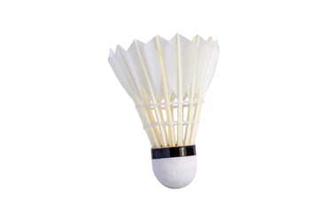 Shuttlecock isolated on white background. Badminton ball.