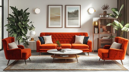 Modern living room design urban home interior decor cozy space