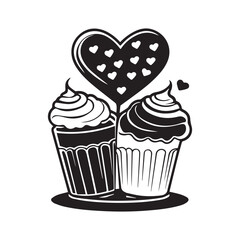  Chocolate day vector silhouette illustration 