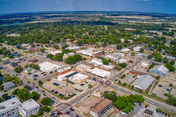 Aerial View of the DFW Suburb of Rockwall, Texas during Summer