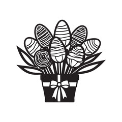  Chocolate day vector silhouette illustration 