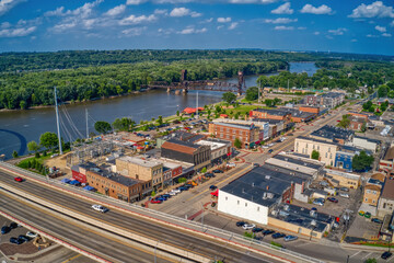 Aerial View of Hastings, Minnesota during Summer
