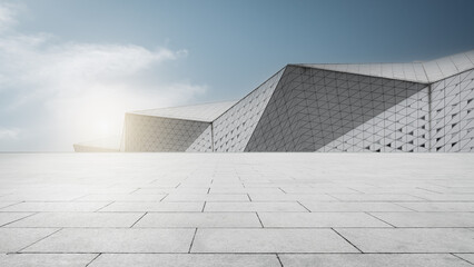 Contemporary Architectural Design Showcased Under Bright Sky
