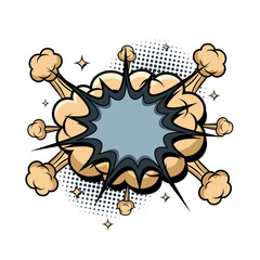 Fototapeta premium Cartoon, Boom explosion Comic Speech Bubble. Comic book page