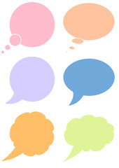 set of speech bubbles. Set of colorful bubble chat illustration, best for design, books, comic, etc.