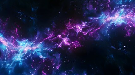 Fototapeta premium Background wallpaper Vibrant cosmic energy waves flowing through the universe in shades of blue and purple. Abstract space concept