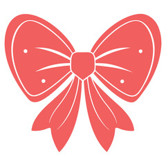 Valentine Pink Bow Illustration