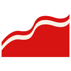 Indonesian Flag Ribbon Frame with Flat Design Style. Vector Illustration Isolated on White Background