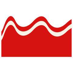 Indonesian Flag Ribbon Frame with Flat Design Style. Vector Illustration Isolated on White Background