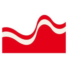 Indonesian Flag Ribbon Frame with Flat Design Style. Vector Illustration Isolated on White Background