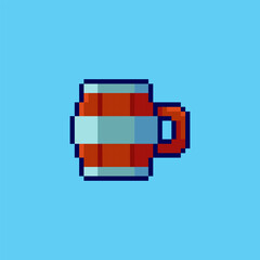 Pixel art Wooden Beer Mug game asset design