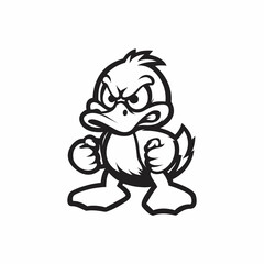 Angry duck mascot template