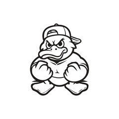 Duck mascot logo design