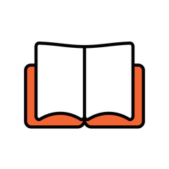 Book icon vector. Open book vector icon