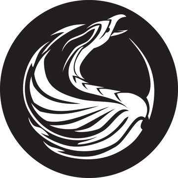 Dark Phoenix Design Abstract Round Vector Illustration