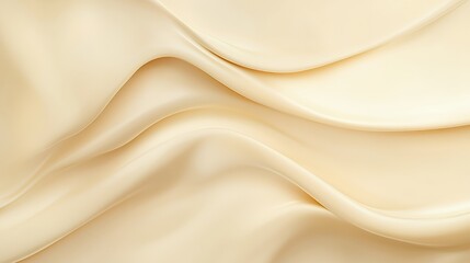 Obraz premium Creamy Beige Fabric Draped in Soft Waves