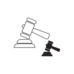An icon of auction law in modern design style, ready to use vector
