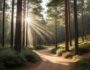 Obraz premium morning in the forest