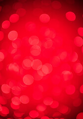 Red Bokeh Lights Background Festive Romantic Abstract Blur