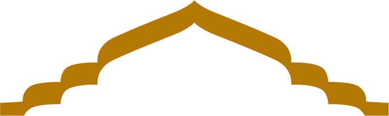 Mosque Dome Outline, Islamic Decorative Ornament, © Nabata Art