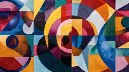 Fototapeta premium geometric pattern wallpaper with vintage colour