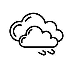 Simple cloud icon outline line art style