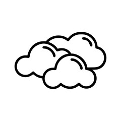 Fototapeta premium Simple cloud icon outline line art style