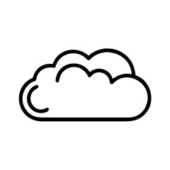 Simple cloud icon outline line art style
