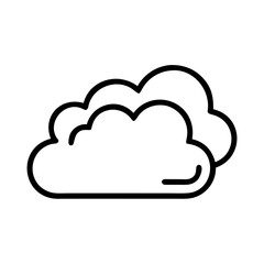 Simple cloud icon outline line art style