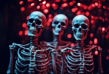 red skeletons lights