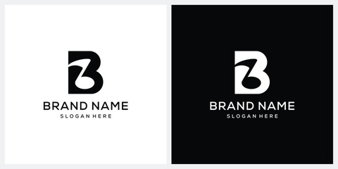 Initial letter B note music logo design graphic icon © ZRpro