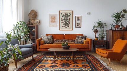 Modern living room design cozy home interior decor bright space