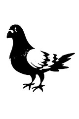 black and white vector image of silhouette Wild animal portrait, beauty, body line art. For use as a brochure template or for use in a web design image