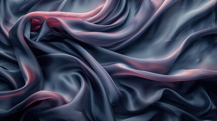Obraz premium Abstract waves of satin fabric flowing and cascading