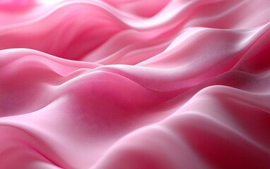 Obraz premium Soft pink fabric with elegant waves and folds.