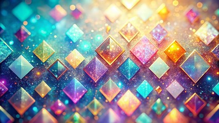 Abstract Geometric Diamond Background with Bokeh, Sparkling Shimmer, Luxury Texture, Elegant Design